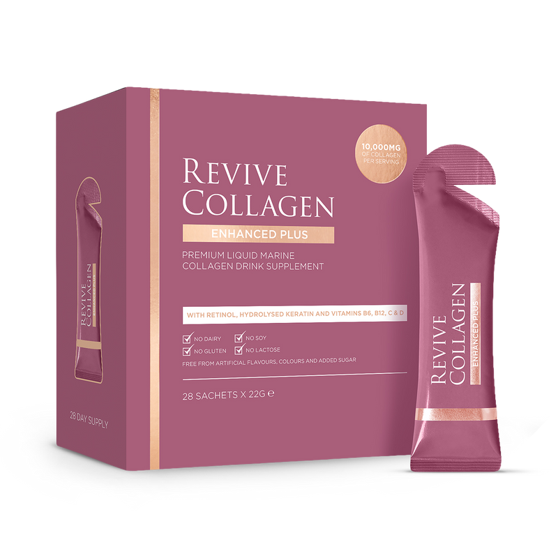 Revive Collagen Enhanced Plus Premium Liquid Marine Collagen Drink 10,000mgs 14 Sachets