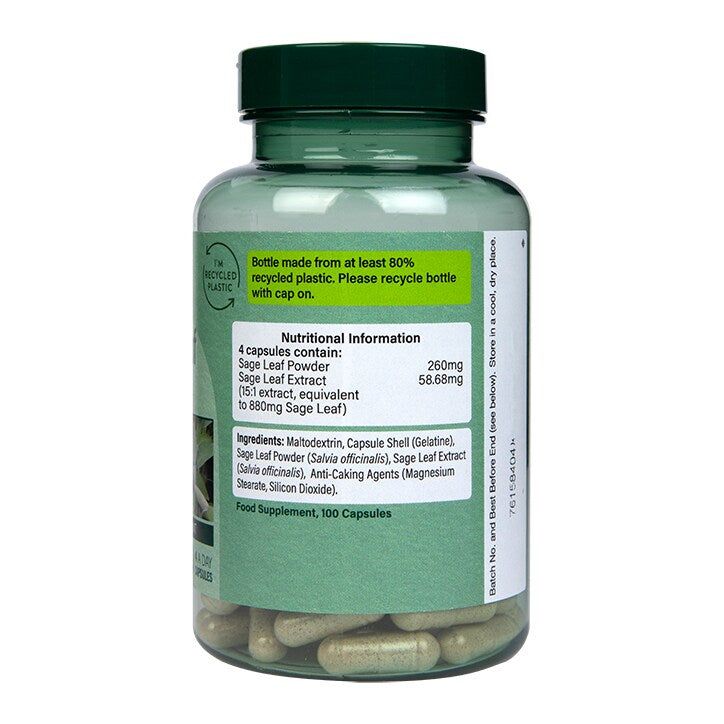 Holland &amp; Barrett Sage Leaf 100 Capsules