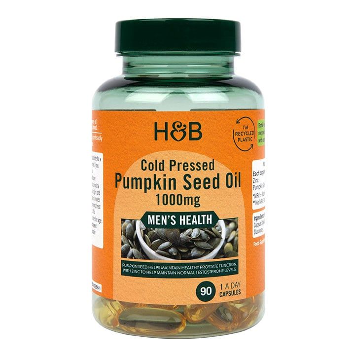 Holland & Barrett Cold Pressed Pumpkin Seed Oil 1000mg 90 Capsules GOODS Holland&Barrett