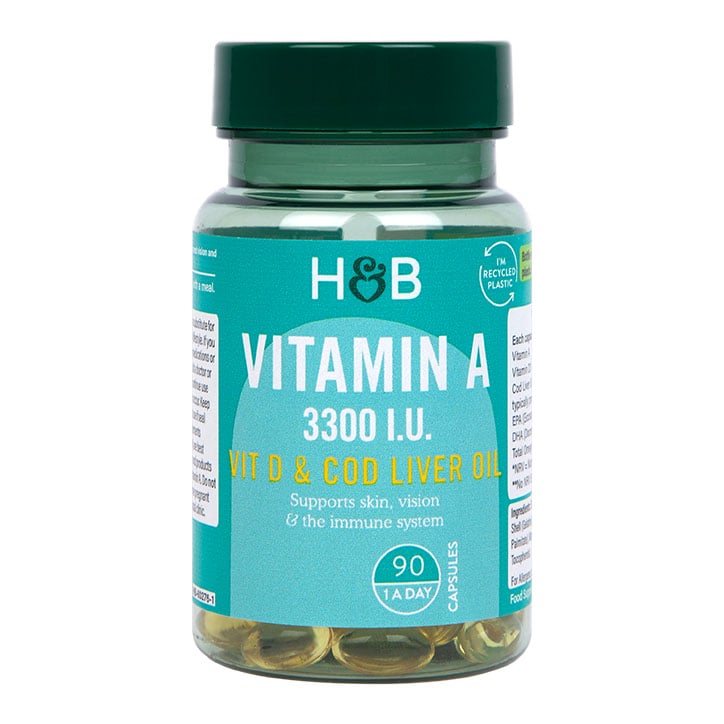 Holland & Barrett Vitamin A 3330IU + Vit D & Cod Liver Oil 90 Capsules GOODS Holland&Barrett