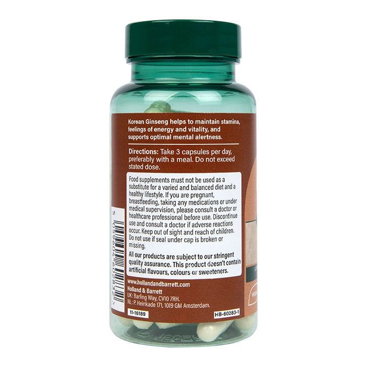 Holland & Barrett Korean Ginseng 90 Capsules GOODS Holland&Barrett