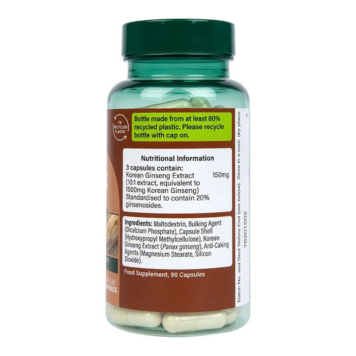 Holland & Barrett Korean Ginseng 90 Capsules GOODS Holland&Barrett