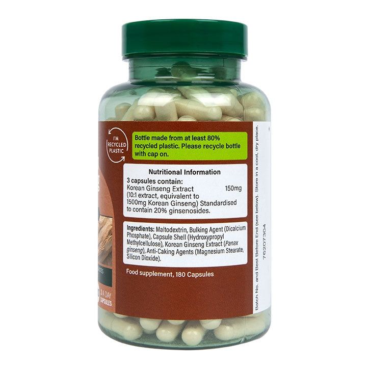 Holland & Barrett Korean Ginseng 180 Capsules GOODS Holland&Barrett