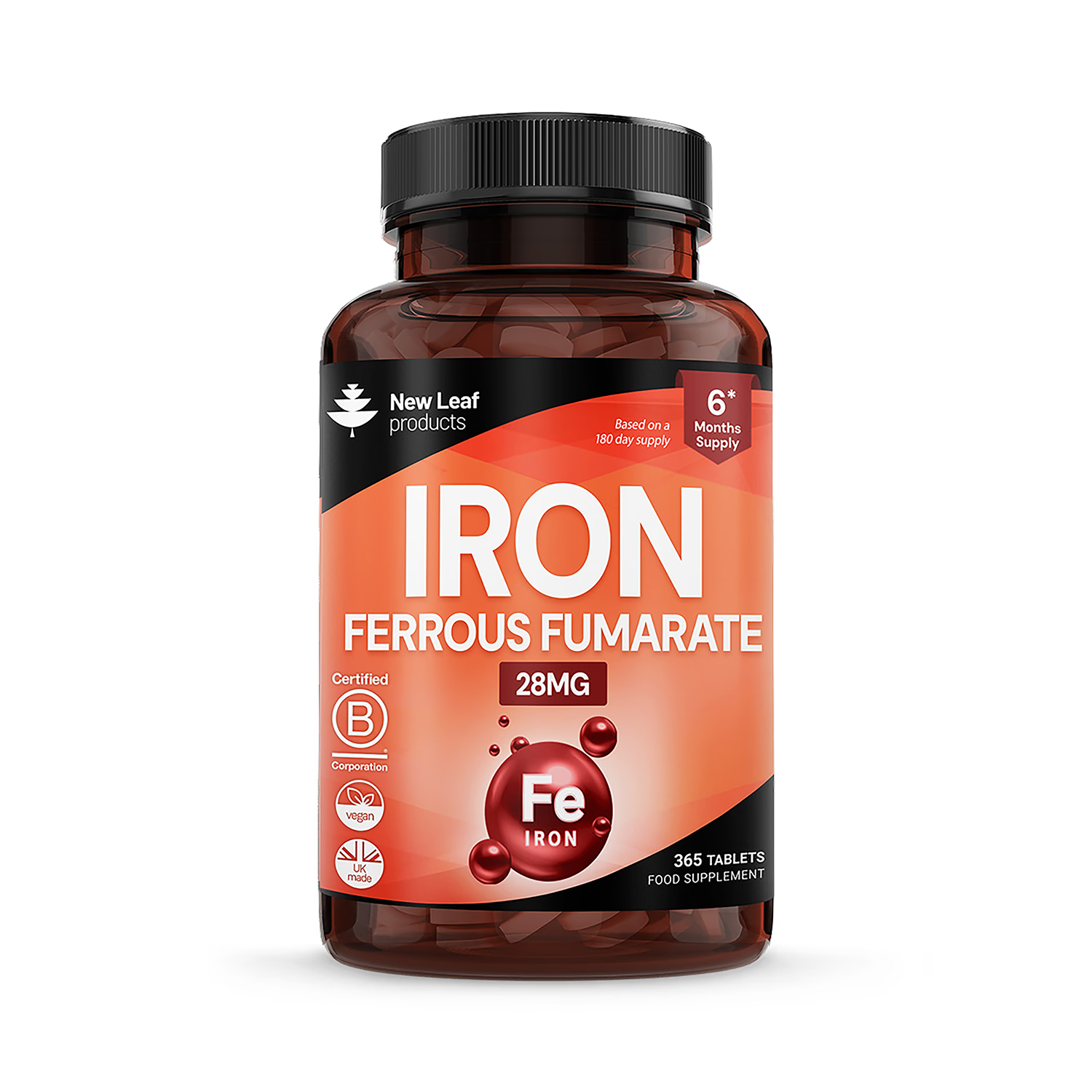 New Leaf Products iron ferrous fumarate tablets 365 - British product