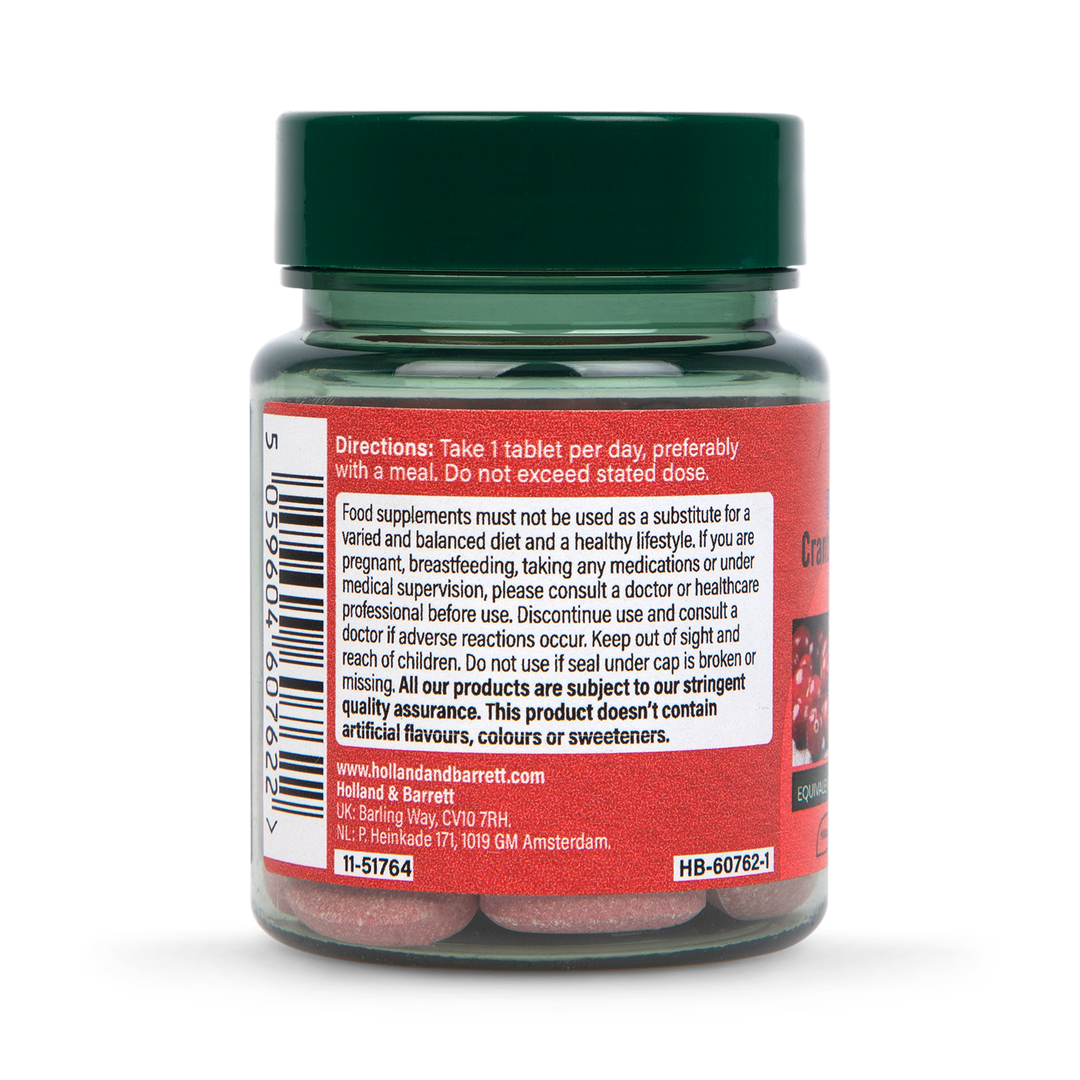 Holland Barrett High Strength Cranberry Extract 400mg 30 Tablets