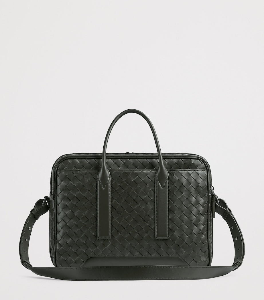 Bottega Veneta leather Intrecciato Getaway briefcase (British brand)