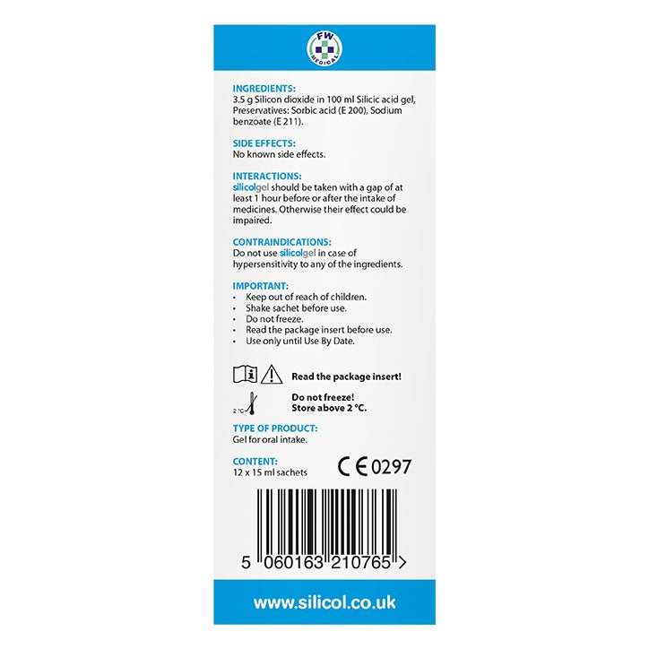 Silicolgel Colloidal Silicic Acid Sachets 12x15ml GOODS Holland&Barrett   