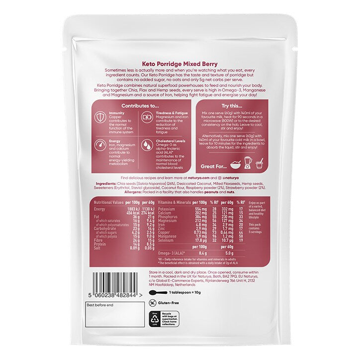 Naturya Keto Porridge Mixed Berry 300g