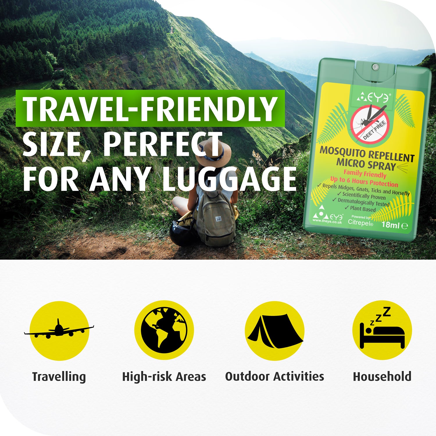 THEYE insect repellent solo traveller pack - British product