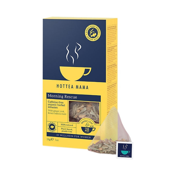 HotTea Mama Morning Rescue Ginger Root & Lemon Balm Tea 14 Tea Bags GOODS Holland&Barrett