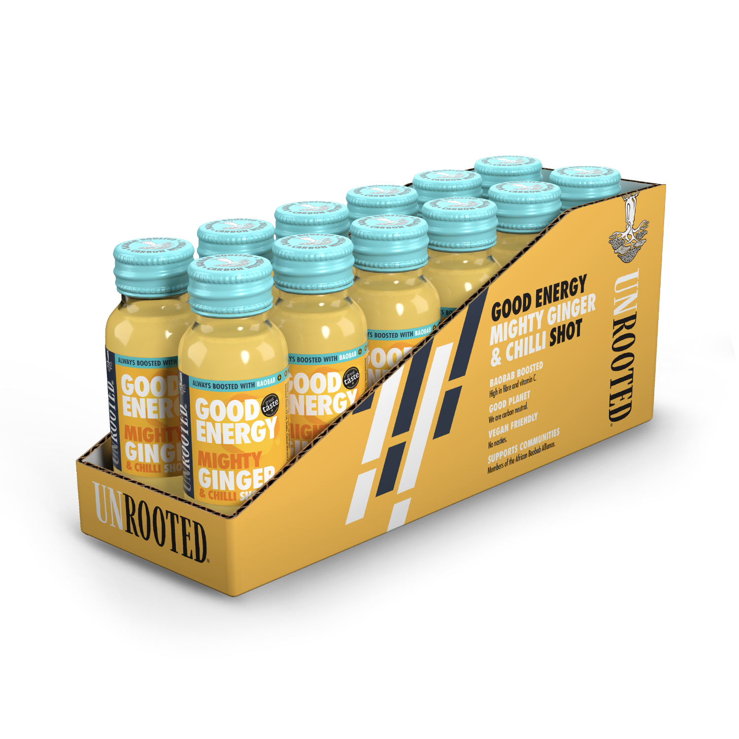 Unrooted Good Energy – Mighty Ginger and Chilli Shot 60ml
