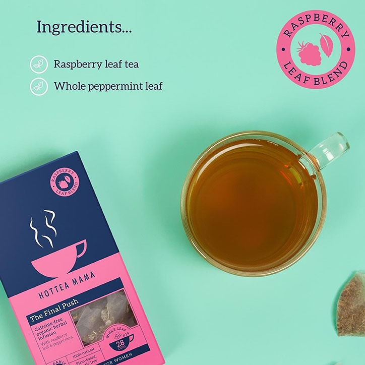 HotTea Mama The Final Push Raspberry Leaf & Peppermint Tea 14 Tea Bags GOODS Holland&Barrett