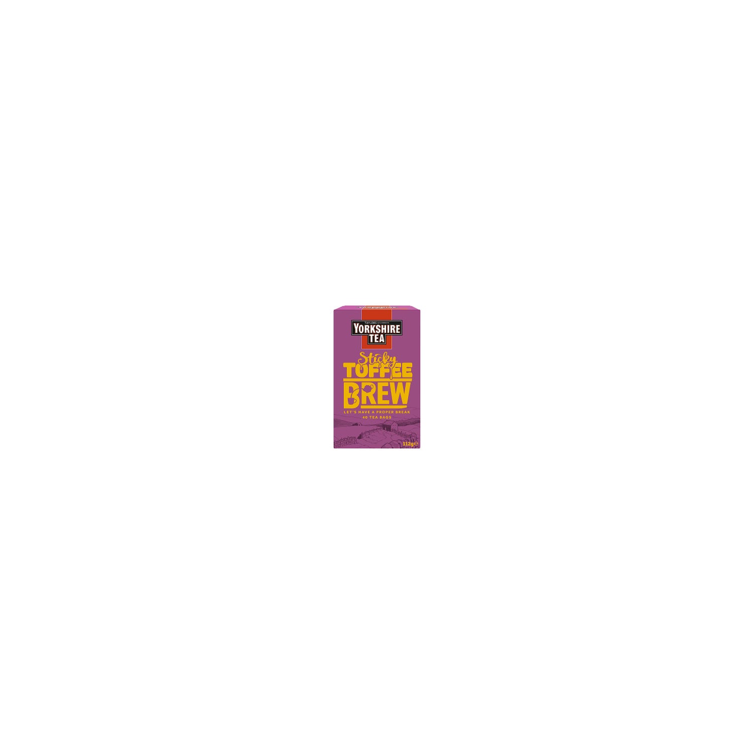 Yorkshire Tea Sticky Toffee Brew tea bags 112g - British product