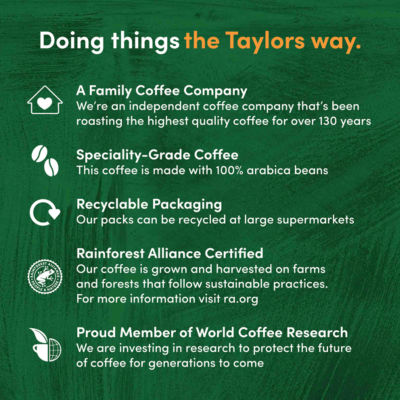 Taylors of Harrogate decaffeinated coffee beans 200g (British brand)
