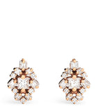 Suzanne Kalan La Fantasie rose gold diamond stud earrings (British brand)