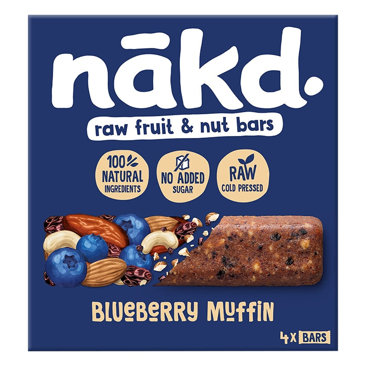 Nakd Raw Fruit & Nut Blueberry Muffin Bar 35g GOODS Holland&Barrett Cashew Cookie 18x35 g