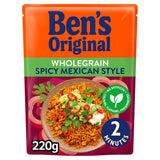 Ben's Original Wholegrain Spicy Mexican Microwave Rice 220g GOODS Sainsburys   