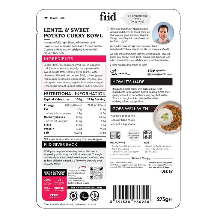 fiid Smoky Black Bean Chilli Bowl 275g GOODS Holland&Barrett