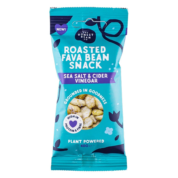 The Honest Bean Co Roasted Fava Bean Snack Sea Salt & Cider Vinegar 40g