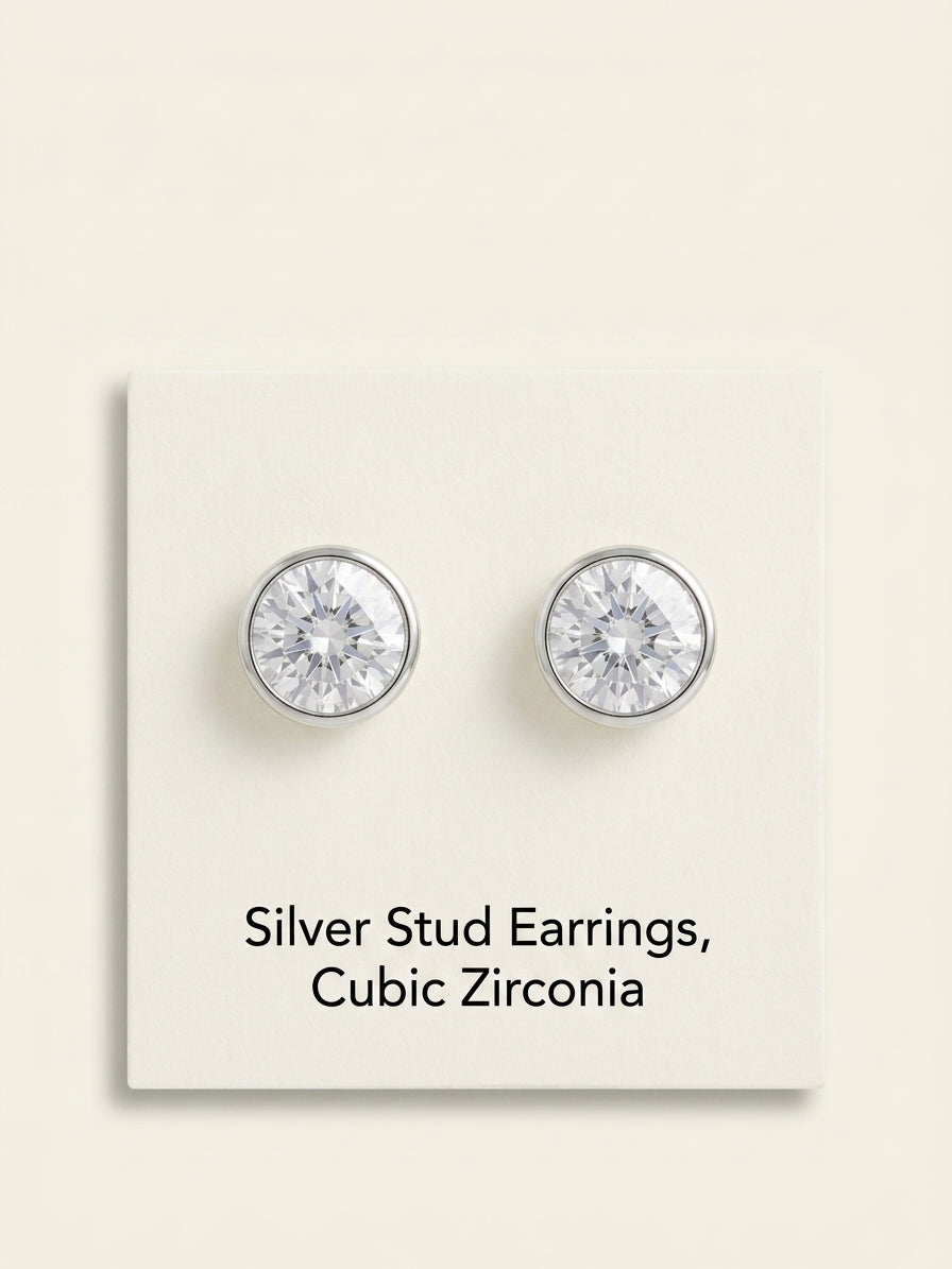 Vivienne Westwood platinum-plated cubic zirconia earrings (British brand)