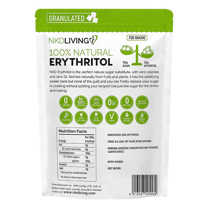 NKD Living Natural Erythritol Granulated Natural Sweetener 300g GOODS Holland&Barrett