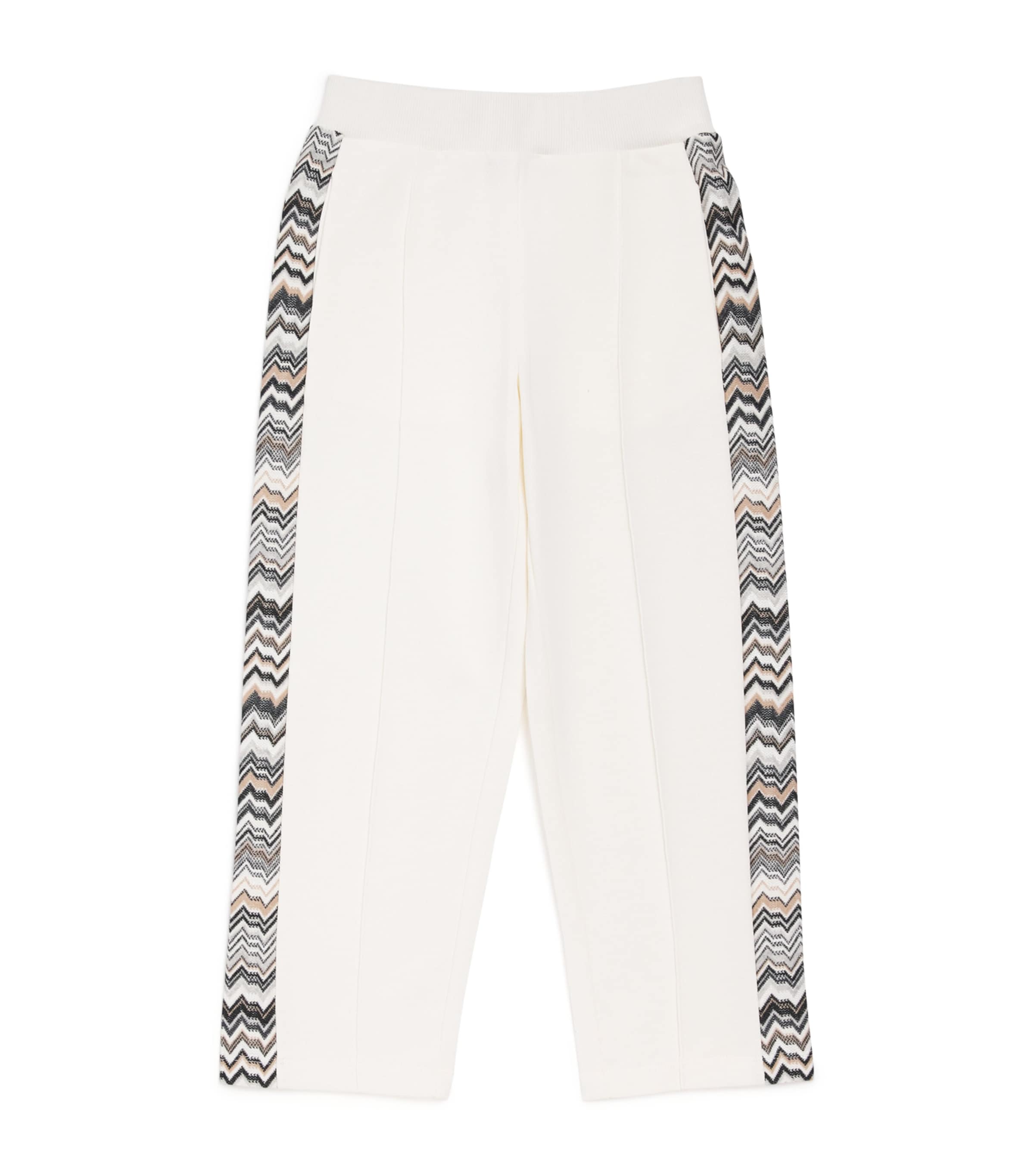 Missoni kids cotton zigzag-trim sweatpants 4-14 years, imported from the UK