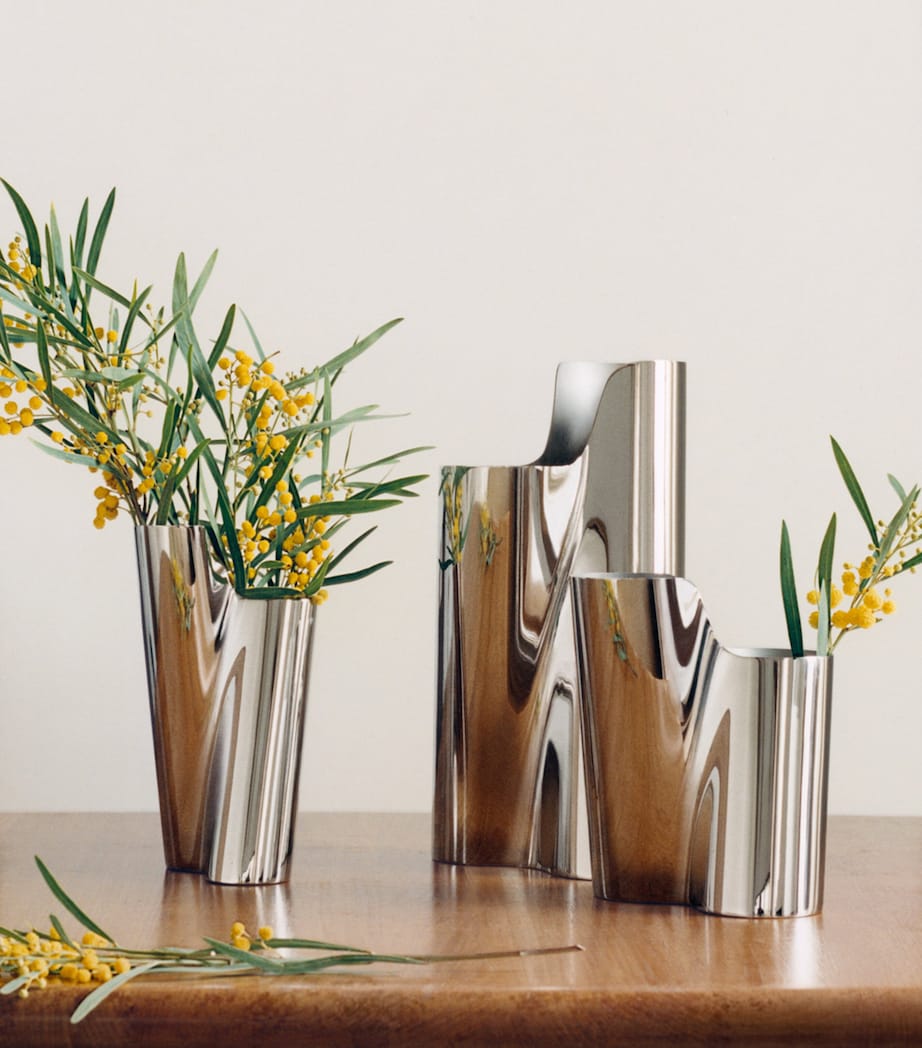 Georg Jensen kleine Lituus Vase 23cm Edelstahl (Britische Marke)