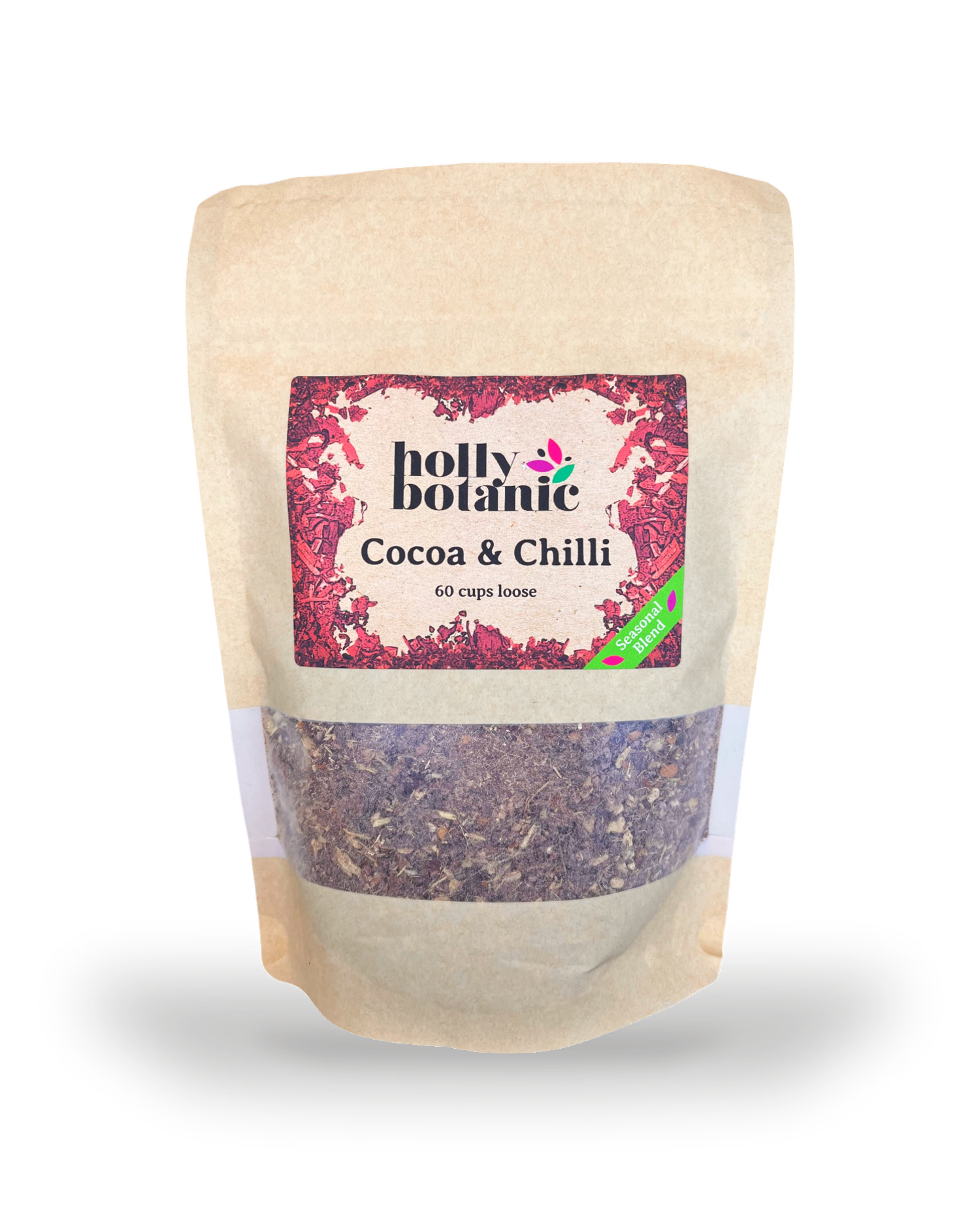 Holly Botanic cocoa chilli tisane loose leaf 60 cup (British brand)