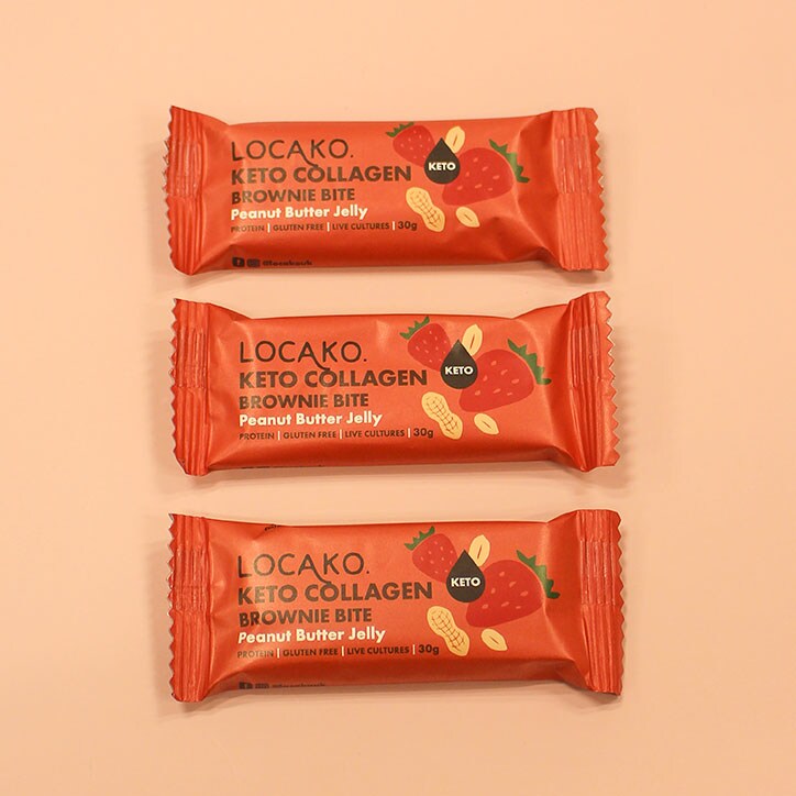 Locako Keto Collagen Brownie Bite Peanut Butter Jelly 30g GOODS Holland&Barrett Chocolate Orange