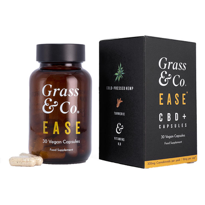 Holland & Barrett Grass & Co. EASE CBD+ 30 Vegan Capsules- Buy online at McGrocer