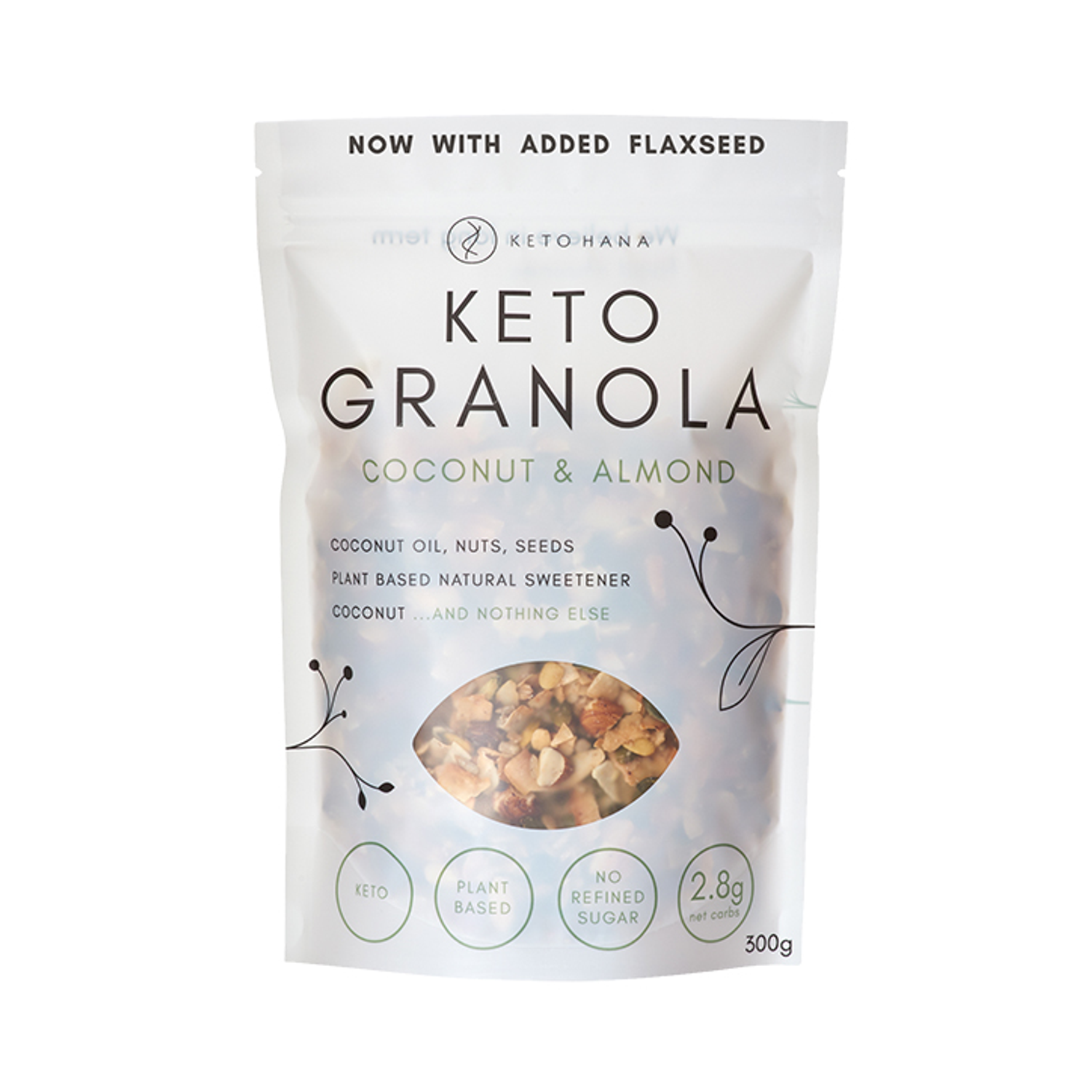 Keto Hana Cocoa Keto Granola 300g - Coconut & Almond