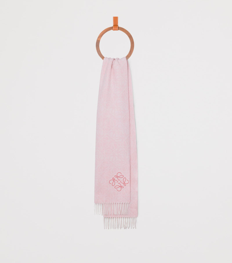 LOEWE Wool-Cashmere Anagram Scarf, imported from the UK