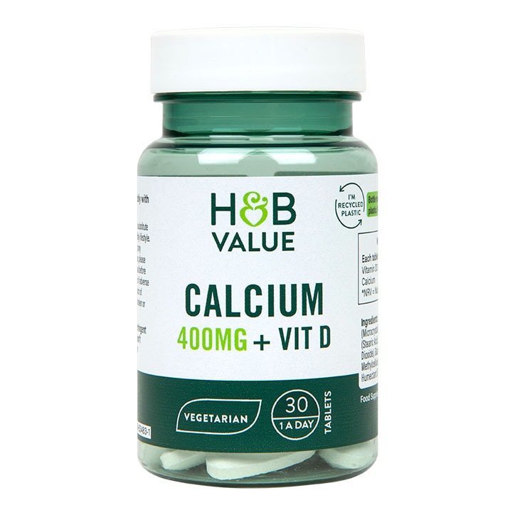 H&B Value Calcium 400mg + Vitamin D 30 Tablets GOODS Holland&Barrett   