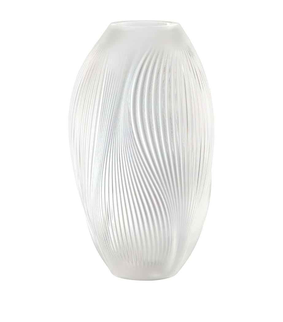 Lalique Crystal Alizé Vase 38cm, UK version