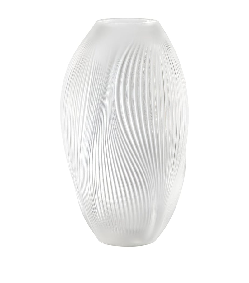 Lalique Crystal Alizé Vase 38cm, UK version