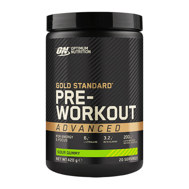 Optimum Nutrition Gold Standard Pre-Workout Advanced Fruit Punch 420g - Sour Gummy