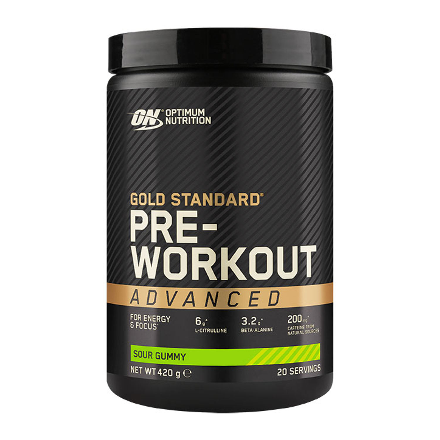 Optimum Nutrition Gold Standard Pre-Workout Advanced Fruit Punch 420g - Sour Gummy