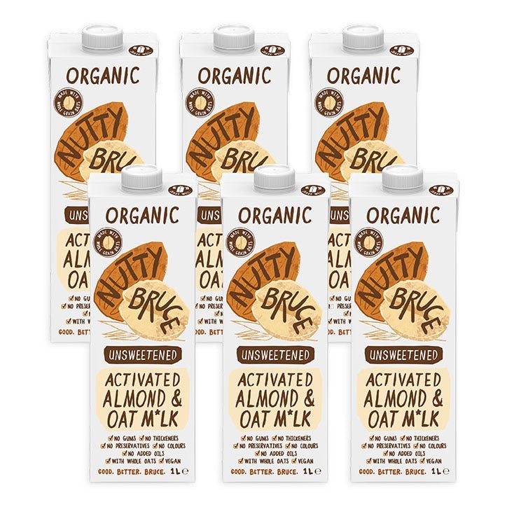 Bruce Activated Unsweetened Almond &amp; Oat M*lk 6x 1L