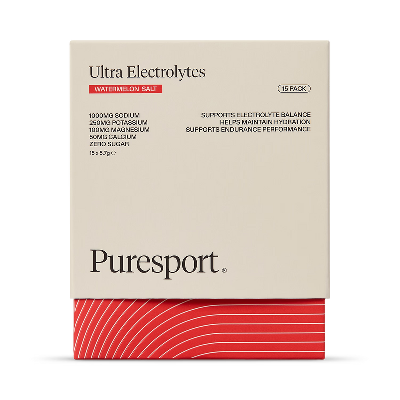 Puresport electrolyte drink watermelon 15 sachets (British brand)