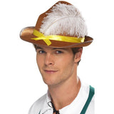 Smiffys Bavarian hat brown with feather - British product