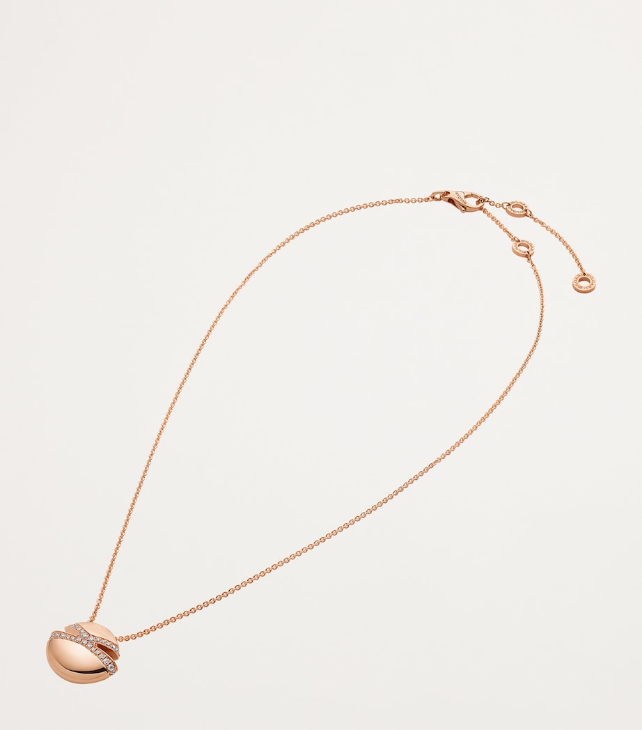 Bvlgari rose gold diamond cabochon necklace - British product