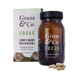 Grass & Co. FOCUS Lion's Mane Mushrooms with Ginseng + Omega-3 60 Vegan Capsules GOODS Holland&Barrett