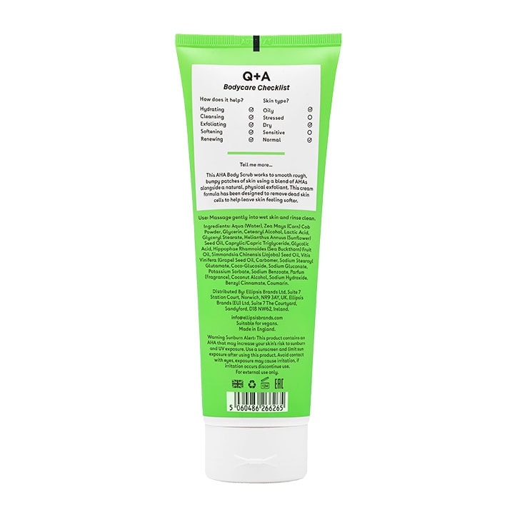 Q+A AHA Exfoliator Body Scrub 250ml GOODS Holland&Barrett