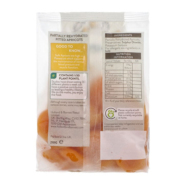 Holland & Barrett Soft Apricots 210g