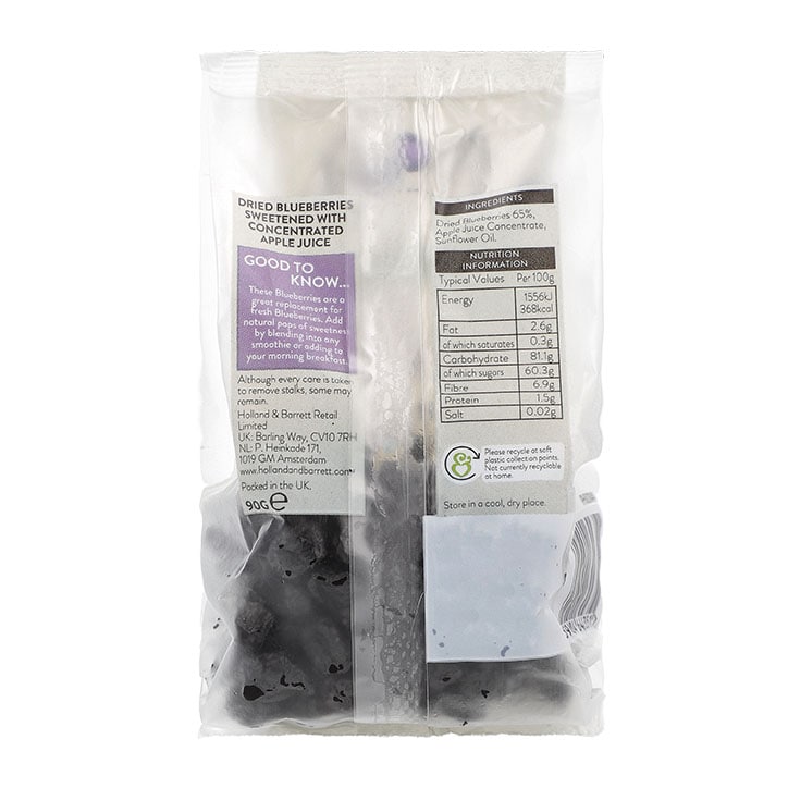 Holland & Barrett Dried Blueberries 90g GOODS Holland&Barrett