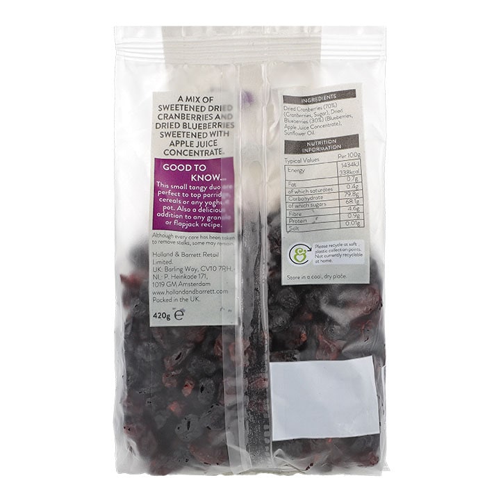 Holland & Barrett Cranberry & Blueberry Mix 420g GOODS Holland&Barrett