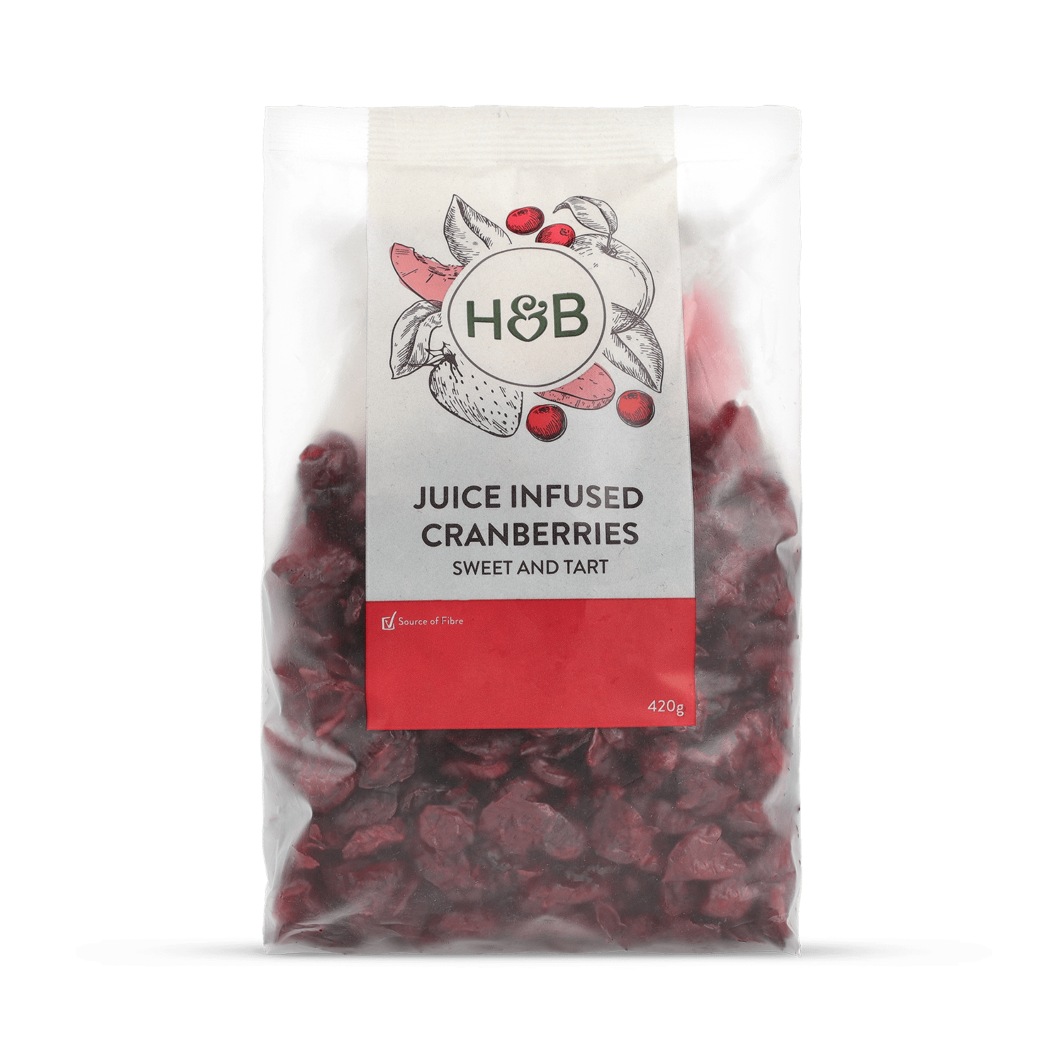 Holland & Barrett Juice Infused Cranberries 420g GOODS Holland&Barrett