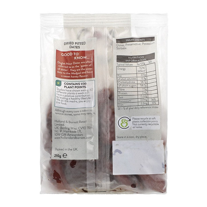 Holland & Barrett Deglet Nour Dates 210g