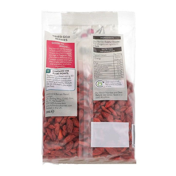 Holland & Barrett Goji Berries 210g GOODS Holland&Barrett