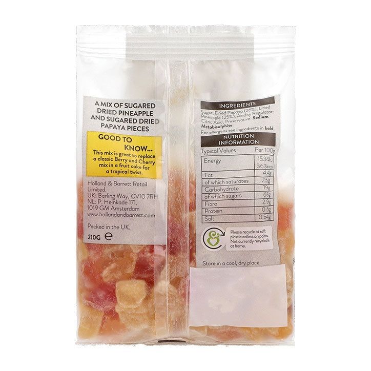 Holland & Barrett Pineapple & Papaya Chunks 210g GOODS Holland&Barrett